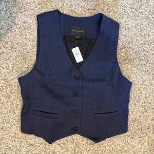 Banana Republic Lined Vest Navy Blue - W Size 10 (NWT)